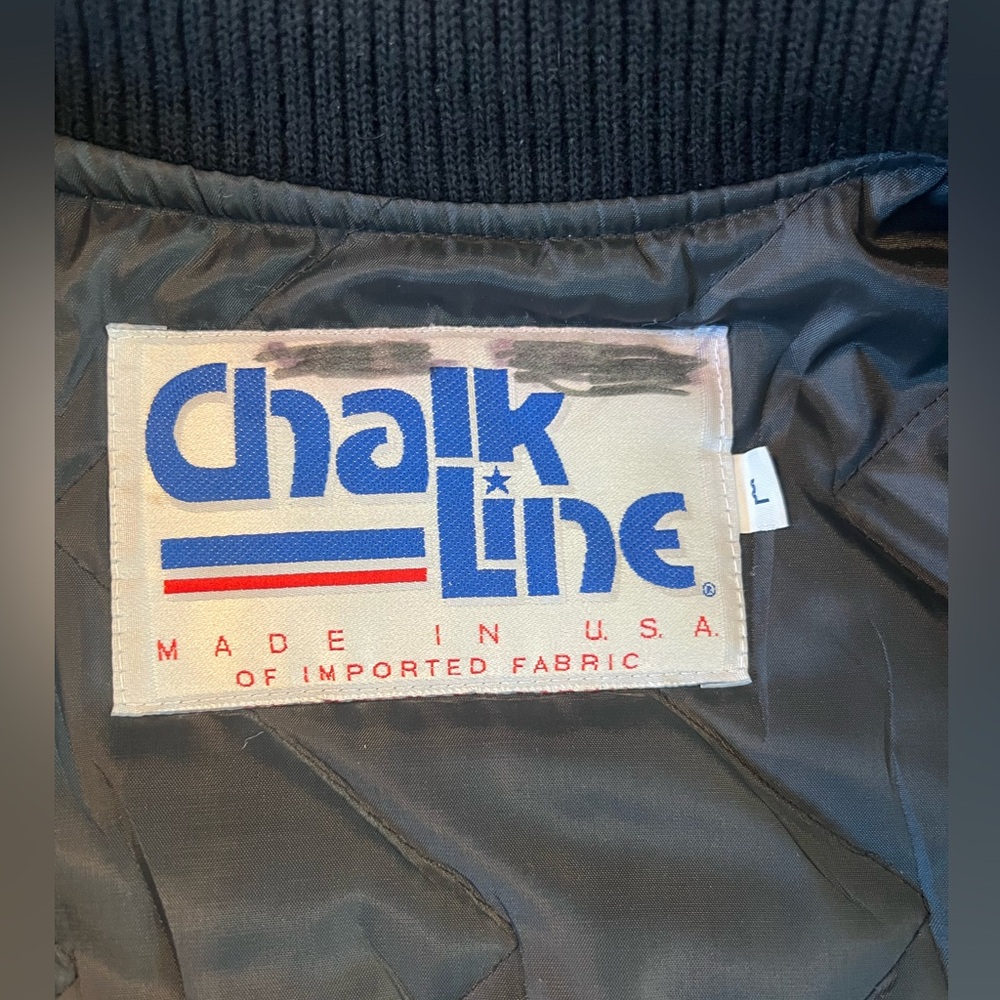 Vintage Chalk Line Chicago Bulls Leather & Wool Letterman Jacket - Picture 4 of 10